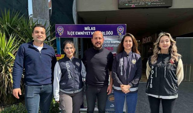 Milas’ta emniyet ekipleri kadınların günlerini kutladı